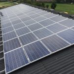 Solar panels on roof of commercial premises